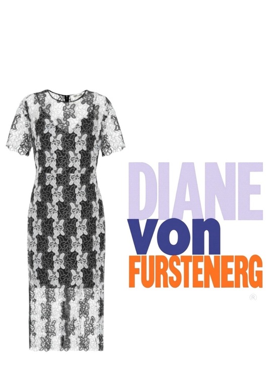 Diane Von Furstenberg Dresses & Skirts - Diane von Furstenberg black and white macramé floral Guipure lace dress Size 2